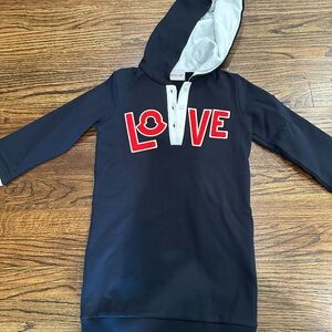 Moncler Navy Blue Logo Hoodie Dress